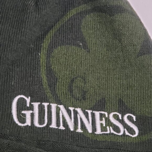 Guinness Beer & Bio Domes Hat Collab Beanie black/green Shredded Distressed OSFA - Picture 2 of 11